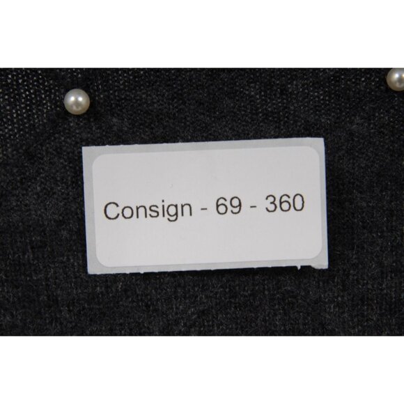 Neiman Marcus Cashmere Womens Pearl Embellished Sweater Size Medium Long Sleeve - Picture 10 of 10